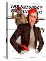 "Matching Monkey Hats," Saturday Evening Post Cover, March 26, 1938-Neysa Mcmein-Stretched Canvas