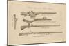 Matchlock Crossbow (From Bosworth) Mameluke Gun Persian Matchlock and Highland Pistol-null-Mounted Art Print