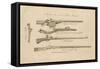 Matchlock Crossbow (From Bosworth) Mameluke Gun Persian Matchlock and Highland Pistol-null-Framed Stretched Canvas