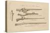 Matchlock Crossbow (From Bosworth) Mameluke Gun Persian Matchlock and Highland Pistol-null-Stretched Canvas