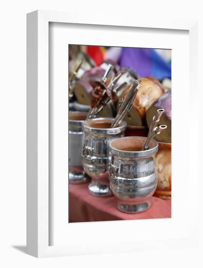 Mate Cups for Sale at the Market in Purmamarca-Yadid Levy-Framed Photographic Print