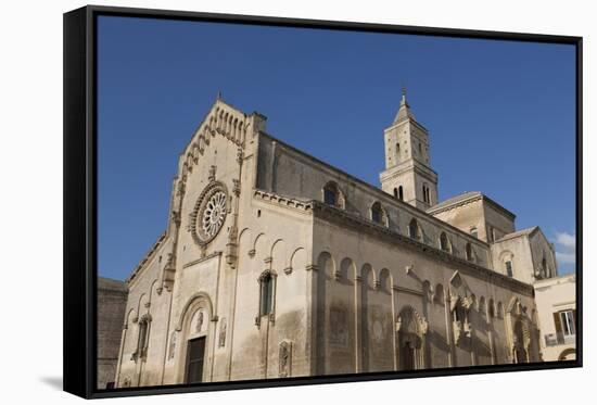 Matera Cathedral Dominates the Sassi Area of Matera, Basilicata, Italy, Europe-Martin-Framed Stretched Canvas