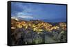 Matera townscape at sunset, Basilicata, Italy, Europe-Marco Brivio-Framed Stretched Canvas