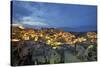 Matera townscape at sunset, Basilicata, Italy, Europe-Marco Brivio-Stretched Canvas