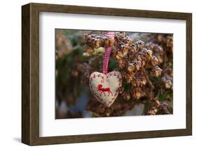 Material Heart with Elk's Motive, Hop-Andrea Haase-Framed Photographic Print