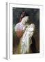 Maternal Admiration-William Adolphe Bouguereau-Framed Art Print