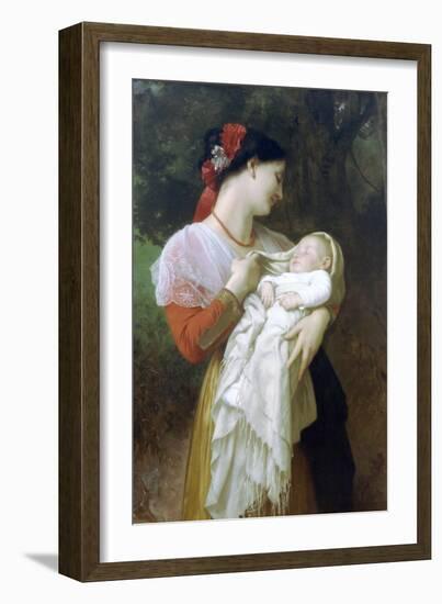 Maternal Admiration-William Adolphe Bouguereau-Framed Art Print