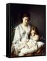 Maternal Affection-Adolphe Jourdan-Framed Stretched Canvas