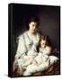 Maternal Affection-Adolphe Jourdan-Framed Stretched Canvas