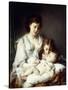 Maternal Affection-Adolphe Jourdan-Stretched Canvas