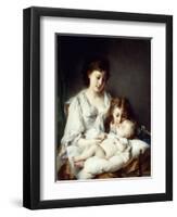 Maternal Affection-Adolphe Jourdan-Framed Giclee Print