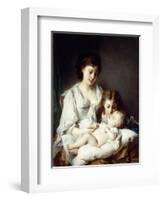 Maternal Affection-Adolphe Jourdan-Framed Giclee Print