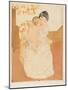 Maternal Caress, 1890-1-Mary Cassatt-Mounted Giclee Print