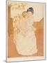 Maternal Caress, 1890-1-Mary Cassatt-Mounted Giclee Print