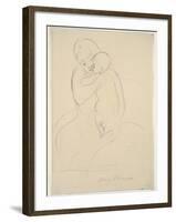 Maternal Caress, 1921  wove paper)-Mary Stevenson Cassatt-Framed Giclee Print