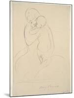 Maternal Caress, 1921  wove paper)-Mary Stevenson Cassatt-Mounted Giclee Print