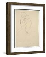 Maternal Caress, 1921  wove paper)-Mary Stevenson Cassatt-Framed Giclee Print