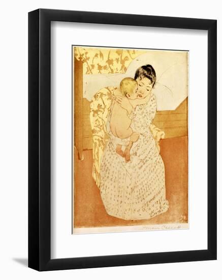 Maternal Caress-Mary Cassatt-Framed Giclee Print