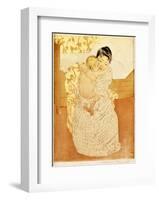 Maternal Caress-Mary Cassatt-Framed Giclee Print