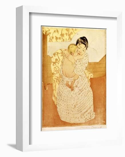 Maternal Caress-Mary Cassatt-Framed Giclee Print