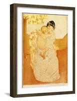 Maternal Caress-Mary Cassatt-Framed Giclee Print