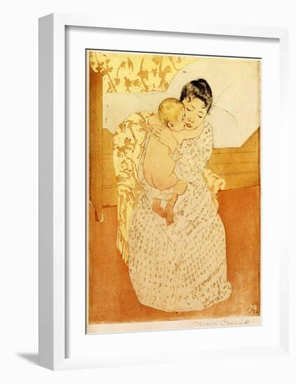 Maternal Caress-Mary Cassatt-Framed Giclee Print