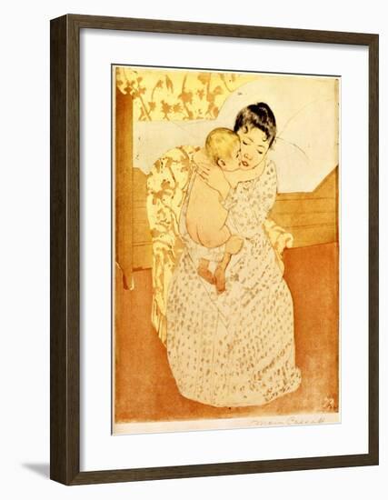Maternal Caress-Mary Cassatt-Framed Giclee Print