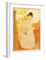 Maternal Caress-Mary Cassatt-Framed Giclee Print