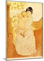 Maternal Caress-Mary Cassatt-Mounted Giclee Print