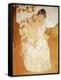 Maternal Caress-Mary Cassatt-Framed Stretched Canvas