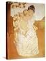 Maternal Caress-Mary Cassatt-Stretched Canvas