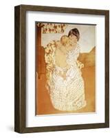 Maternal Caress-Mary Cassatt-Framed Giclee Print