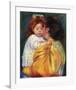 Maternal Kiss 1896-Mary Cassatt-Framed Art Print