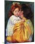 Maternal Kiss 1896-Mary Cassatt-Mounted Art Print