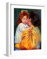 Maternal Kiss, 1896-Mary Cassatt-Framed Giclee Print