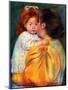 Maternal Kiss, 1896-Mary Cassatt-Mounted Giclee Print