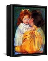 Maternal Kiss, 1896-Mary Cassatt-Framed Stretched Canvas