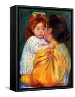 Maternal Kiss, 1896-Mary Cassatt-Framed Stretched Canvas