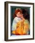 Maternal Kiss, 1896-Mary Cassatt-Framed Giclee Print