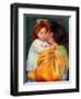 Maternal Kiss, 1896-Mary Cassatt-Framed Giclee Print