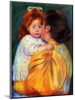 Maternal Kiss, 1896-Mary Cassatt-Mounted Giclee Print