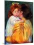 Maternal Kiss, 1896-Mary Cassatt-Mounted Giclee Print