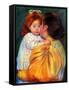 Maternal Kiss, 1896-Mary Cassatt-Framed Stretched Canvas