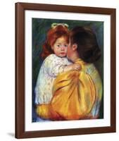 Maternal Kiss, c,1896-Mary Cassatt-Framed Giclee Print