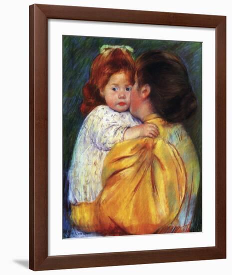 Maternal Kiss, c,1896-Mary Cassatt-Framed Giclee Print