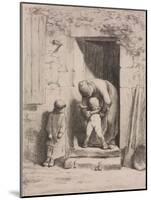 Maternal Solicitude-Jean-François Millet-Mounted Giclee Print