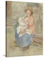 Maternité dit aussi L'Enfant au sein (madame Renoir et son fils Pierre)-Pierre-Auguste Renoir-Stretched Canvas