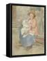 Maternité dit aussi L'Enfant au sein (madame Renoir et son fils Pierre)-Pierre-Auguste Renoir-Framed Stretched Canvas