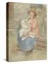 Maternité dit aussi L'Enfant au sein (madame Renoir et son fils Pierre)-Pierre-Auguste Renoir-Stretched Canvas