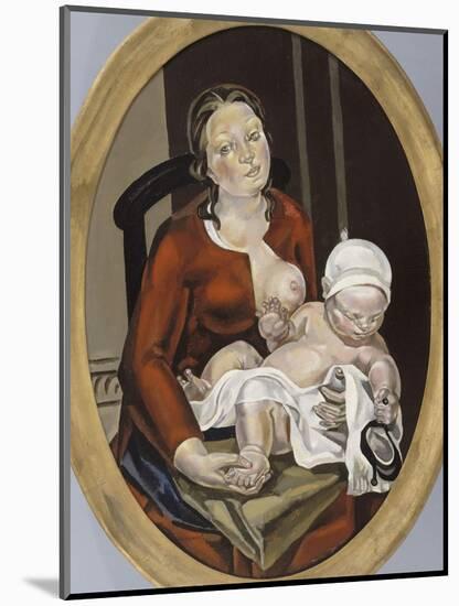 Maternité (Ovale II), la mère et l'enfant-Maria Blanchard-Mounted Giclee Print